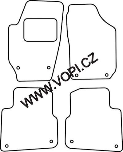 Autokoberce Škoda Roomster 2010 -> Colorfit (4315)
